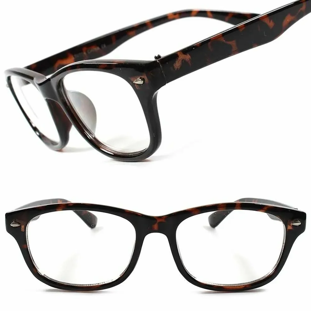 Vintage Retro Fashion Stylish Nerd Tortoise Clear Lens Eye Glasses Frame
